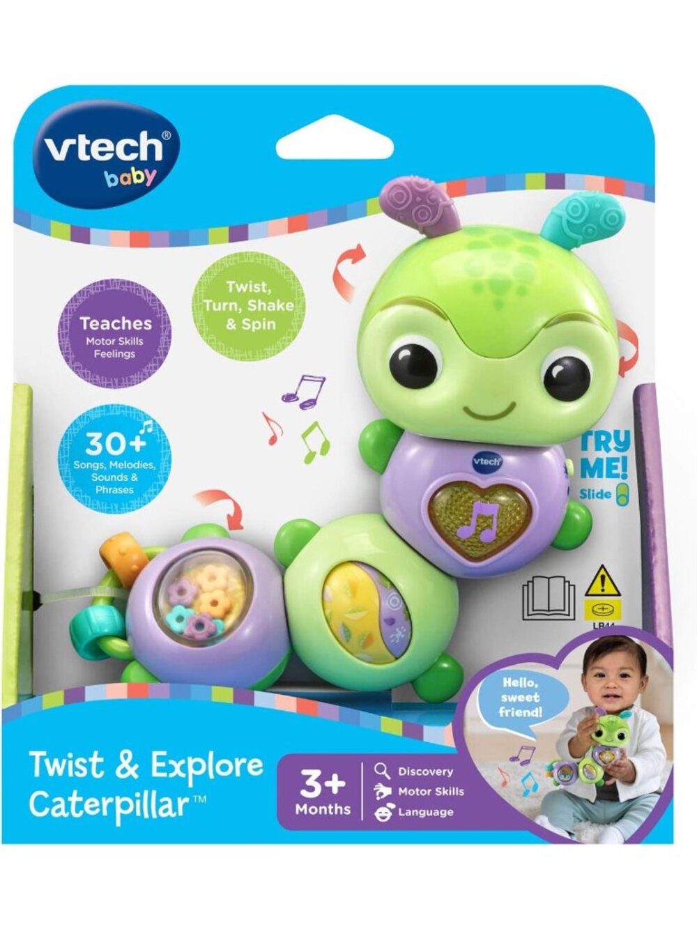 VTech Twist & Explore Caterpillar Musical Sensory Toy 3M+ English New in Box